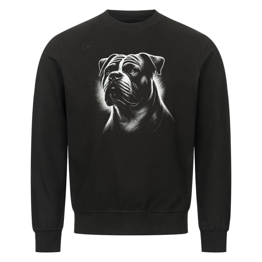 Premium Sweatshirt "American Bulldog Shine" Schwarz – hunde-shirt.de