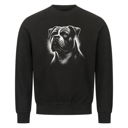 Premium Sweatshirt "American Bulldog Shine" Schwarz – hunde-shirt.de