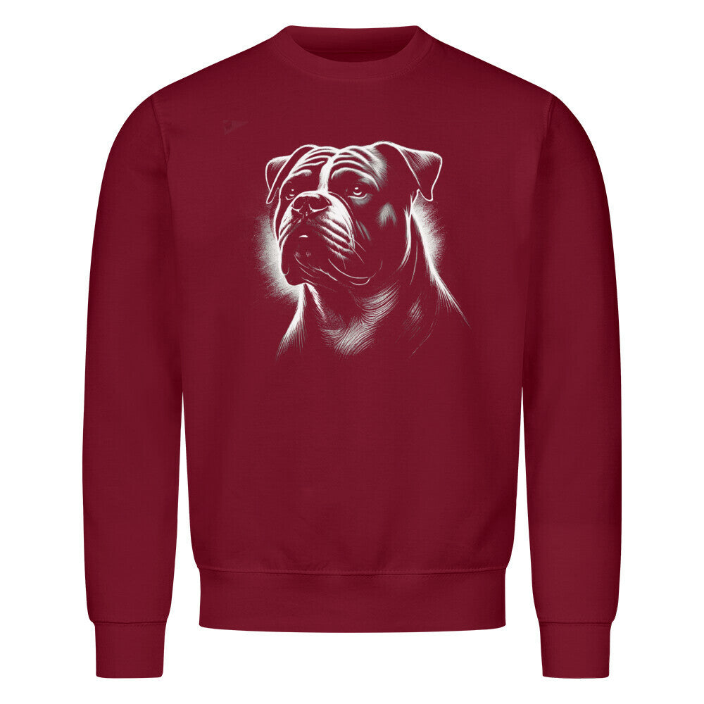 Premium Sweatshirt "American Bulldog Shine" Burgunder – hunde-shirt.de