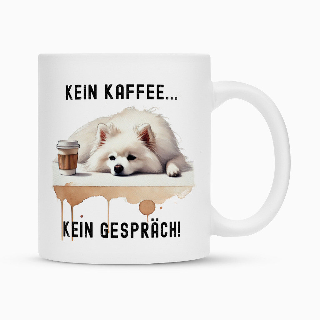 Tasse "American Eskimo - Kein Kaffee..." Weiß – hunde-shirt.de