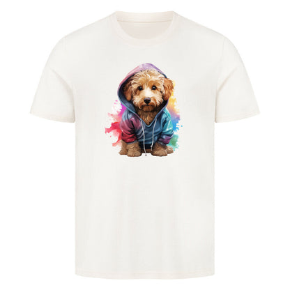 Premium T-Shirt "Golden Doodle Hooded" Natural Raw – hunde-shirt.de