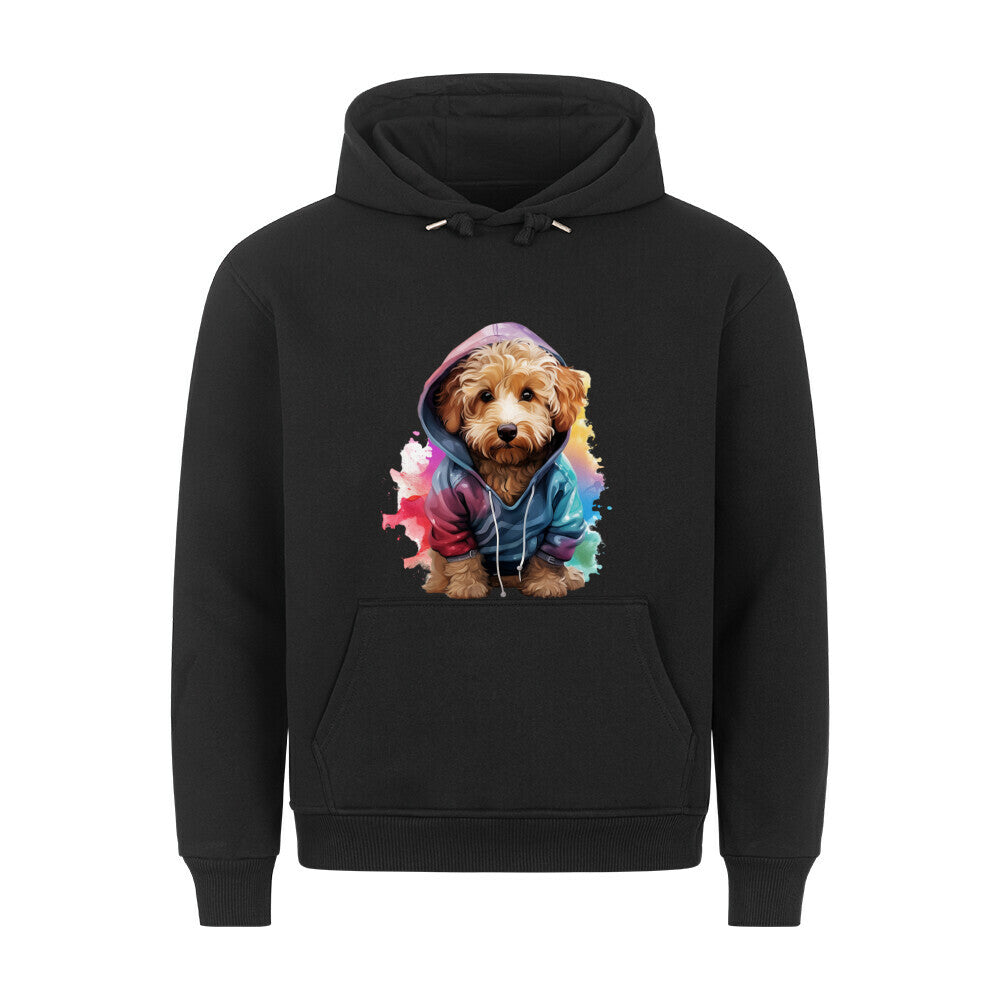 Premium Hoodie "Golden Doodle - Hooded" Schwarz – hunde-shirt.de