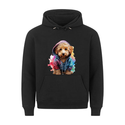 Premium Hoodie "Golden Doodle - Hooded" Schwarz – hunde-shirt.de