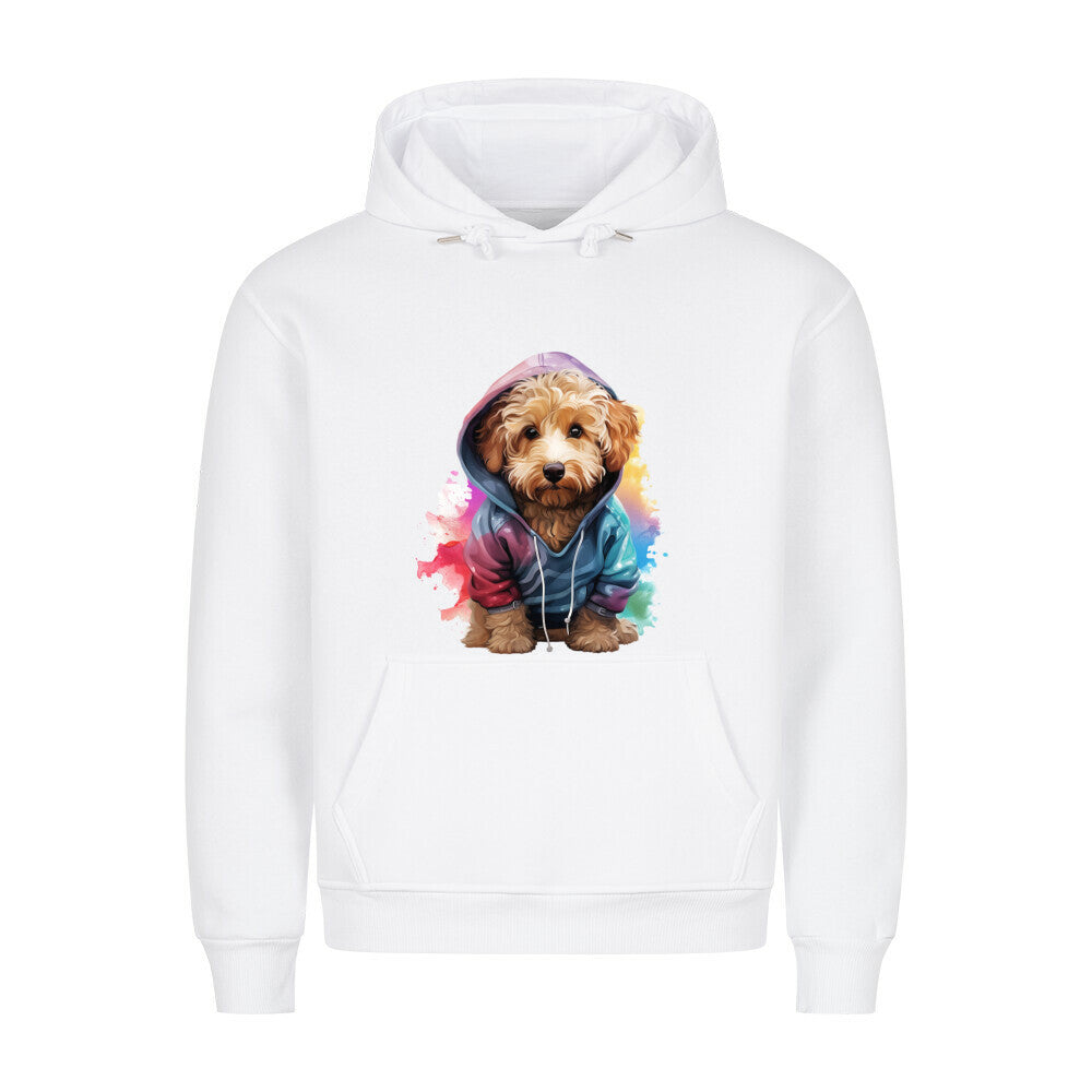Premium Hoodie "Golden Doodle - Hooded" Weiß – hunde-shirt.de