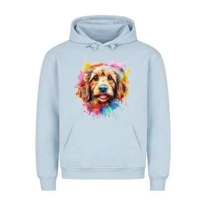 Premium Hoodie "Golden Doodle Splash" Babyblau – hunde-shirt.de