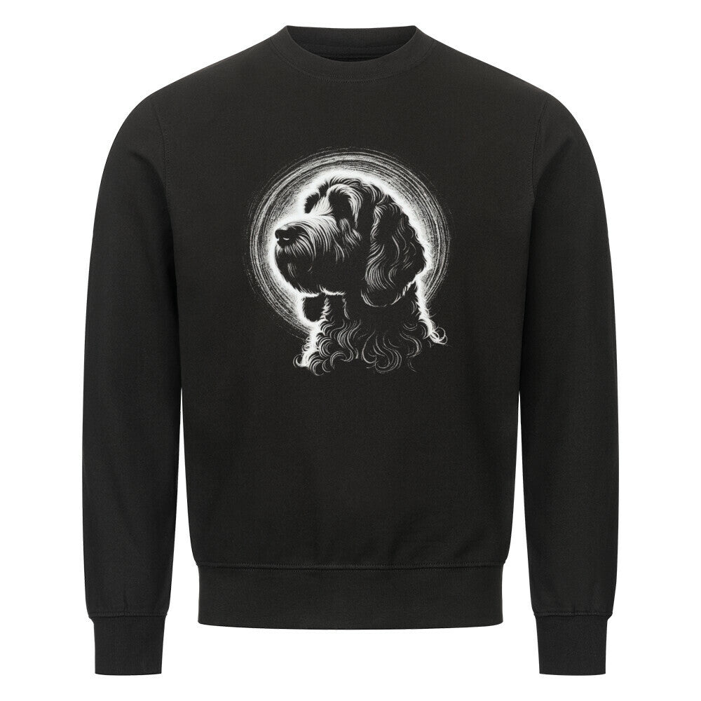 Premium Sweatshirt "Golden Doodle Shine" Schwarz – hunde-shirt.de