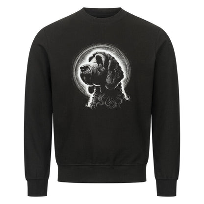 Premium Sweatshirt "Golden Doodle Shine" Schwarz – hunde-shirt.de