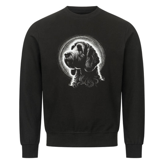 Premium Sweatshirt "Golden Doodle Shine" Schwarz – hunde-shirt.de