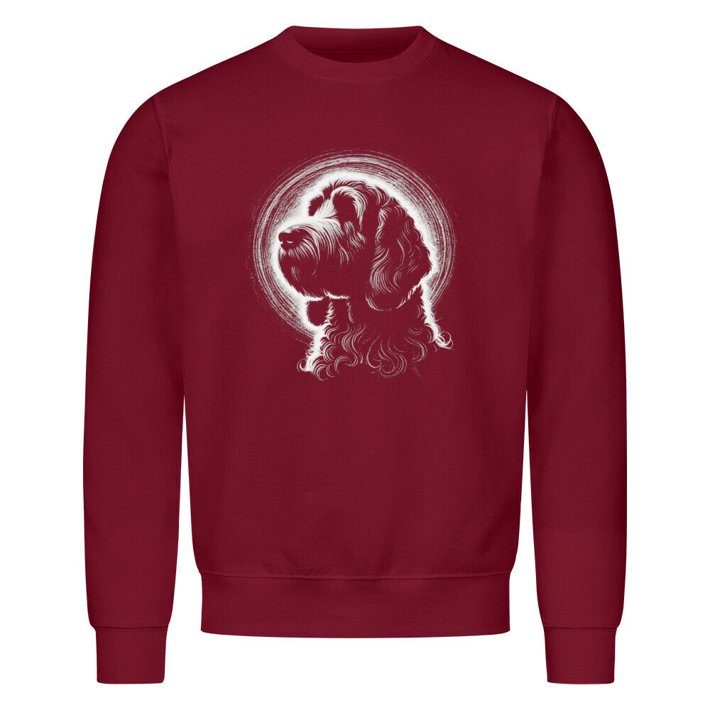 Premium Sweatshirt "Golden Doodle Shine" Burgunder – hunde-shirt.de