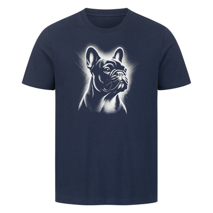 Premium T-Shirt "Frenchie Shine" French Navy – hunde-shirt.de