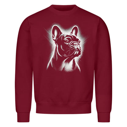 Premium Sweatshirt "Frenchie Shine" Burgunder – hunde-shirt.de