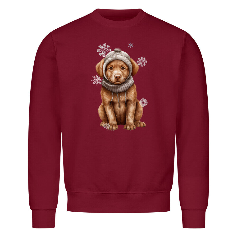 Premium Sweatshirt "Chesapeake Bay Retriever Winter" Burgunder – hunde-shirt.de