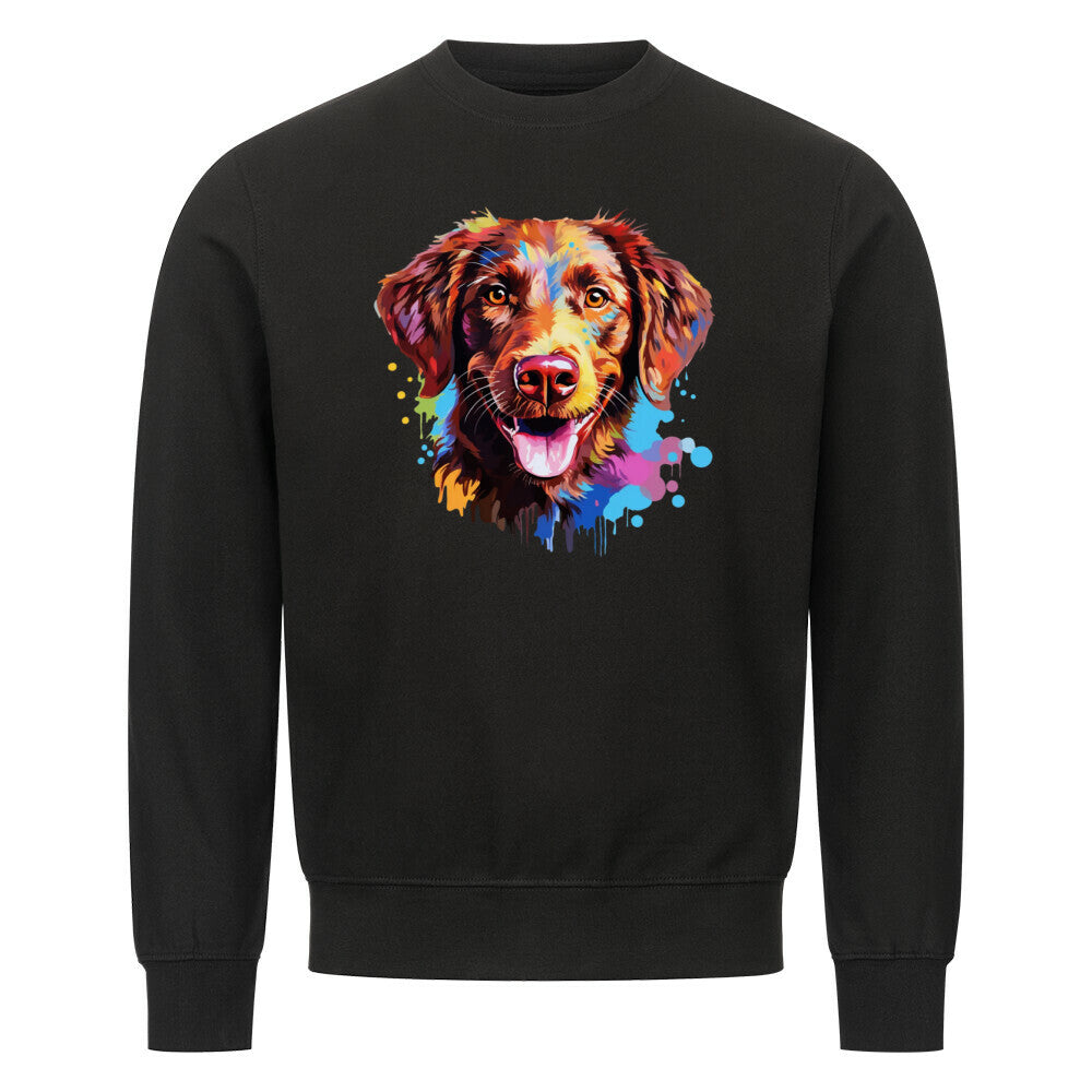 Premium Sweatshirt "Chesapeake Bay Retriever Paint" Schwarz – hunde-shirt.de