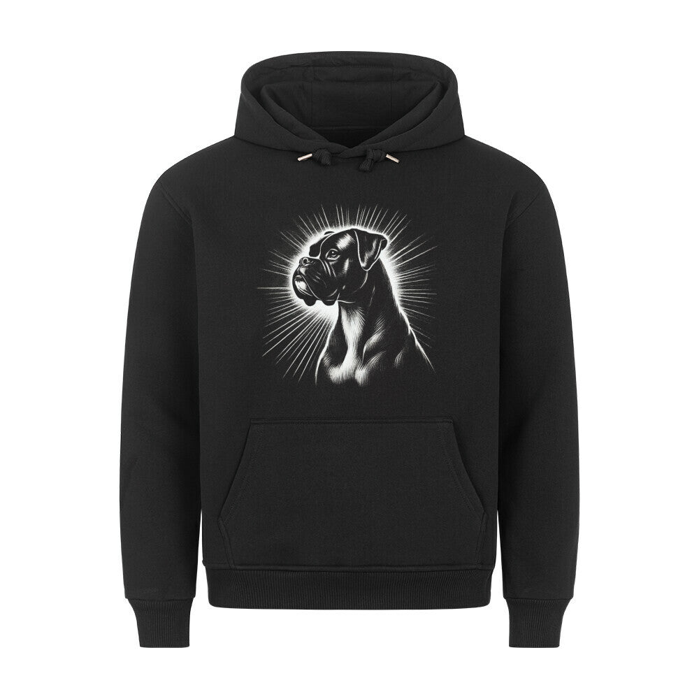 Premium Hoodie "Boxer Shine" Schwarz – hunde-shirt.de
