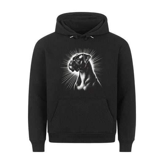 Premium Hoodie "Boxer Shine" Schwarz – hunde-shirt.de