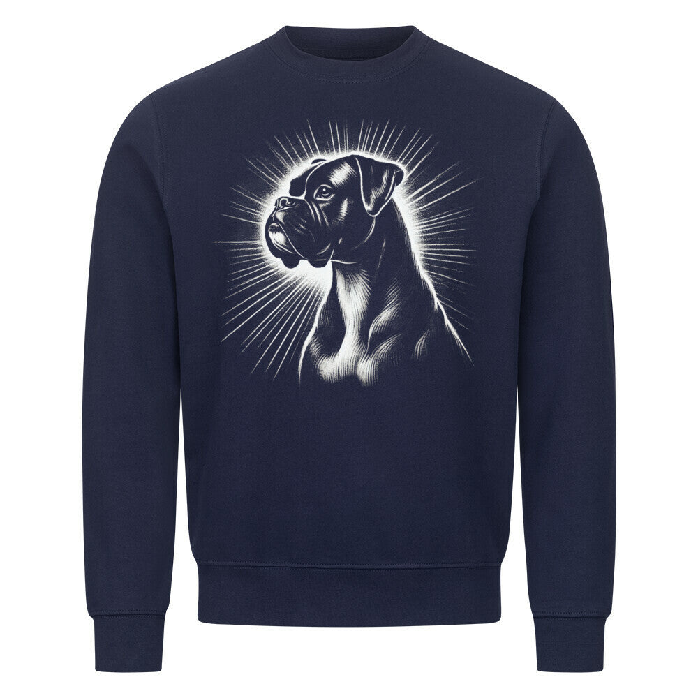 Premium Sweatshirt "Boxer Shine" Navy Blue – hunde-shirt.de
