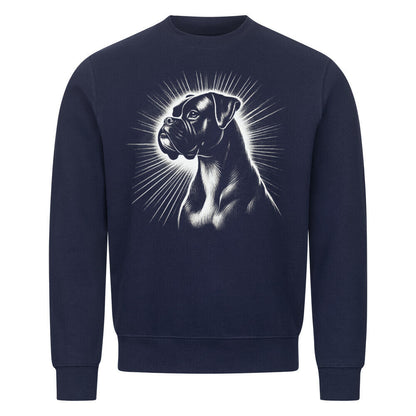Premium Sweatshirt "Boxer Shine" Navy Blue – hunde-shirt.de