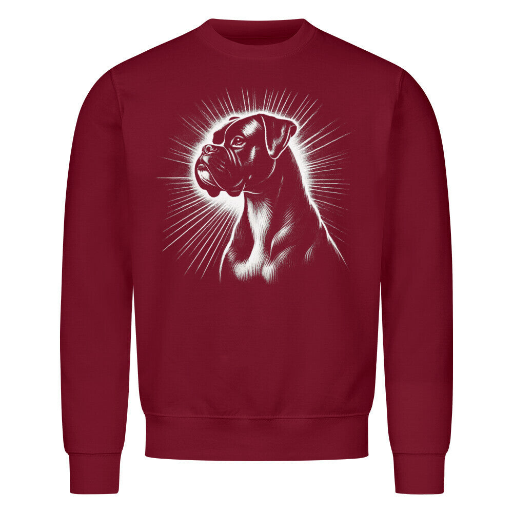 Premium Sweatshirt "Boxer Shine" Burgunder – hunde-shirt.de