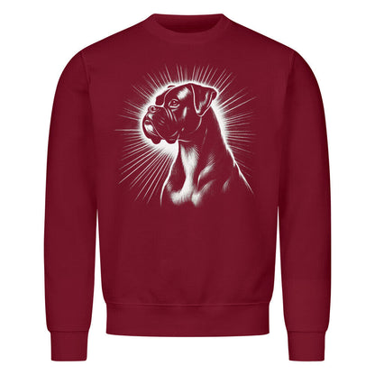 Premium Sweatshirt "Boxer Shine" Burgunder – hunde-shirt.de