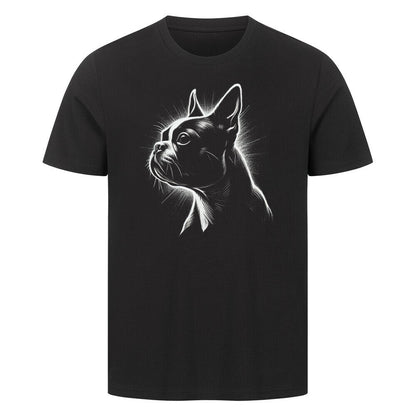 Premium T-Shirt "Boston Terrier Shine" Schwarz – hunde-shirt.de