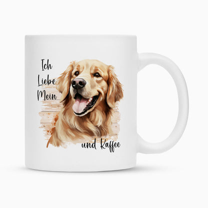 Tasse "Golden Retriever - Ich liebe..." Weiß – hunde-shirt.de