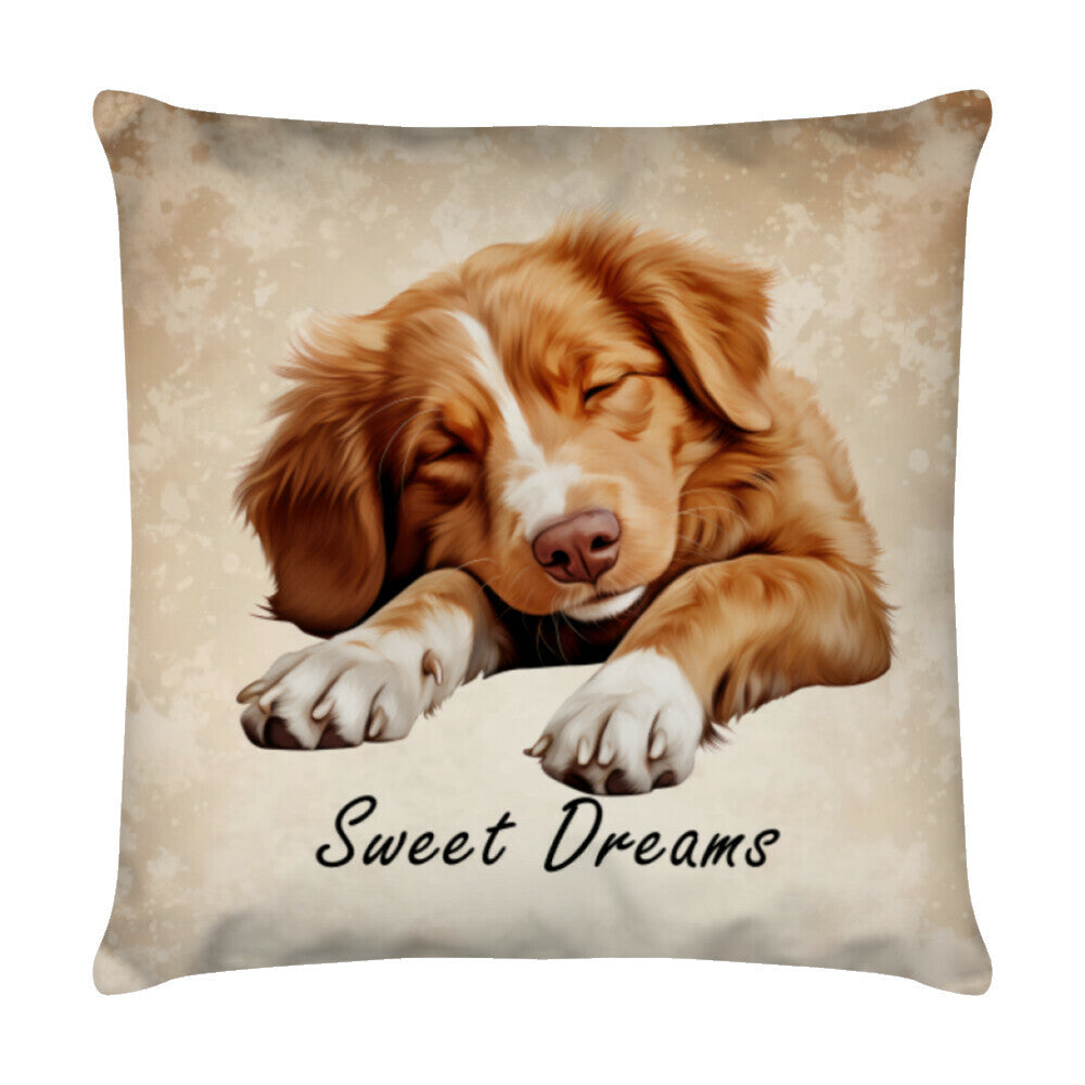 Kissen "Nova Scotia - Sweet Dreams" Weiß – hunde-shirt.de