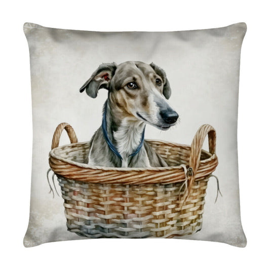 Kissen "Greyhound - Waschtag" Weiß – hunde-shirt.de