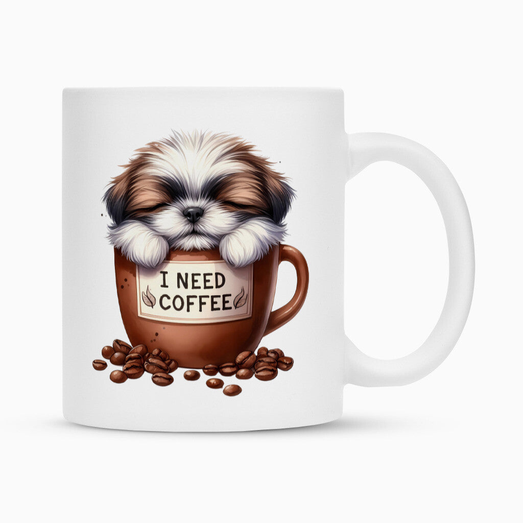 Tasse "Havaneser - I need Coffee" Weiß – hunde-shirt.de