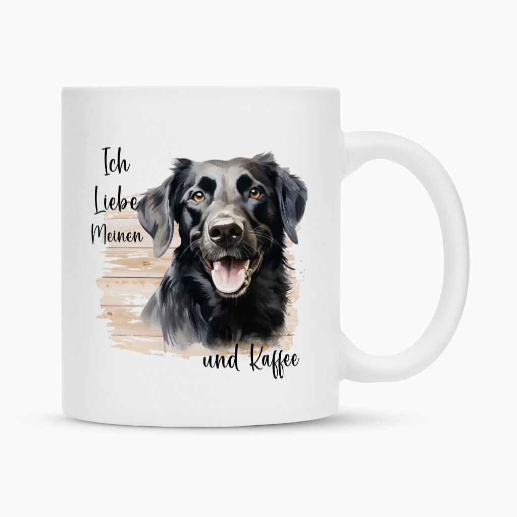 Tasse "Flat Coated Retriever - Ich liebe..." Weiß – hunde-shirt.de