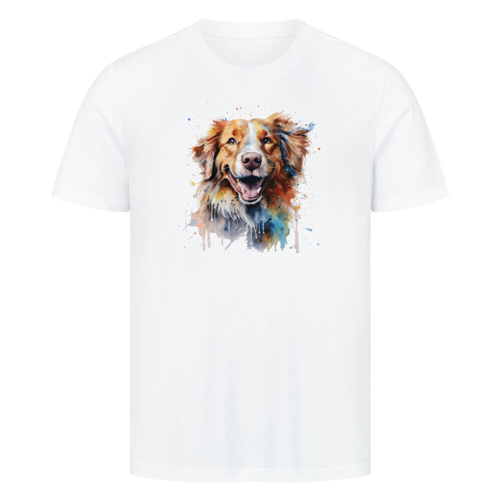 Premium T-Shirt "Nova Scotia Duck Tolling Retriever Paint" Weiß – hunde-shirt.de