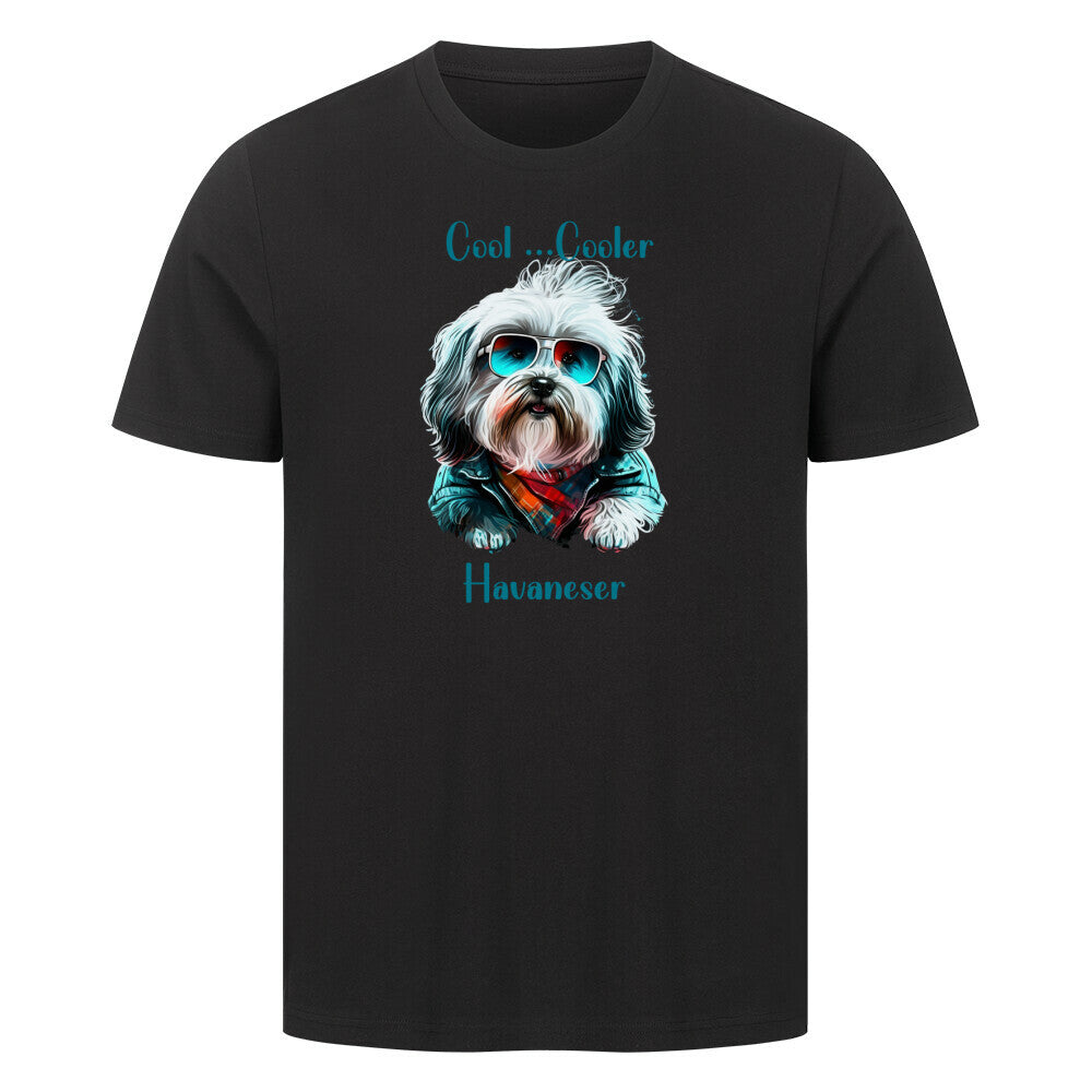 Premium T-Shirt "Havaneser COOL" Schwarz – hunde-shirt.de