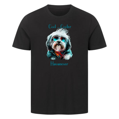 Premium T-Shirt "Havaneser COOL" Schwarz – hunde-shirt.de