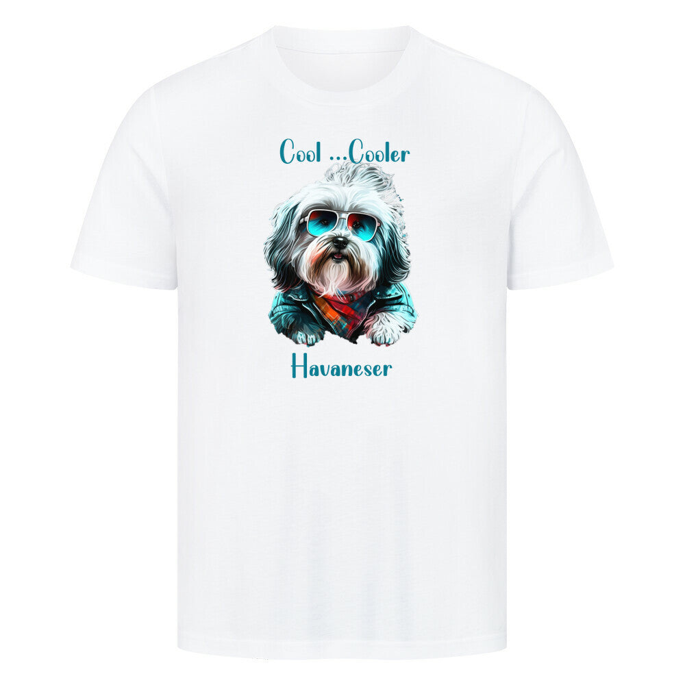 Premium T-Shirt "Havaneser COOL" Weiß – hunde-shirt.de