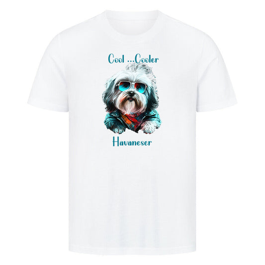 Premium T-Shirt "Havaneser COOL" Weiß – hunde-shirt.de
