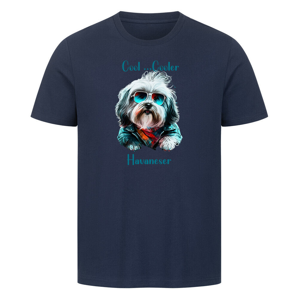 Premium T-Shirt "Havaneser COOL" French Navy – hunde-shirt.de