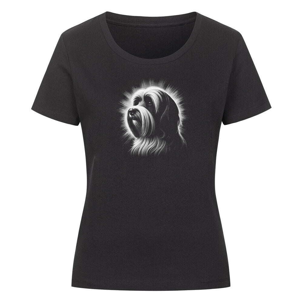 Premium Organic Damen-Shirt "Havaneser Shine" Schwarz – hunde-shirt.de