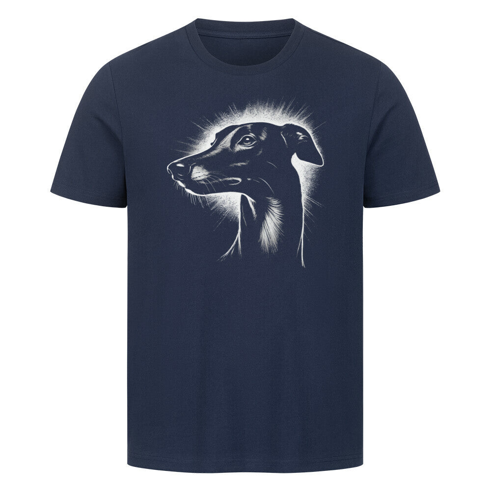 Premium T-Shirt "Greyhound Shine" French Navy – hunde-shirt.de