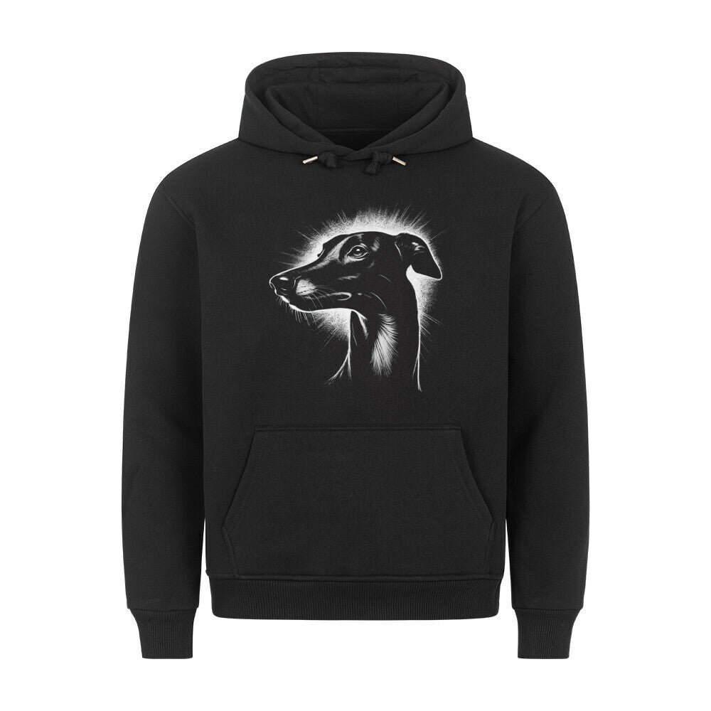 Premium Hoodie "Greyhound Shine" Schwarz – hunde-shirt.de