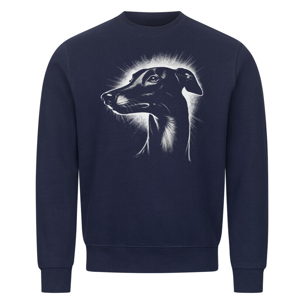 Premium Sweatshirt "Greyhound Shine" Navy Blue – hunde-shirt.de