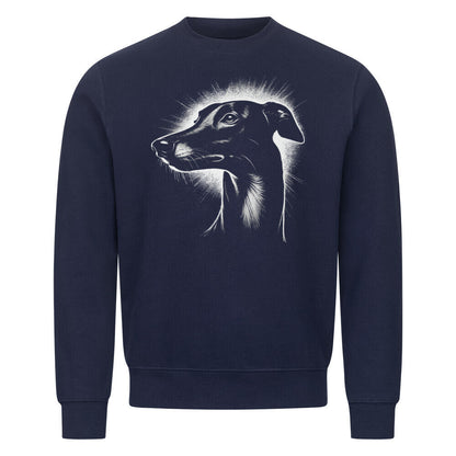 Premium Sweatshirt "Greyhound Shine" Navy Blue – hunde-shirt.de