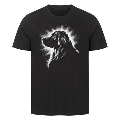 Premium T-Shirt "Flat Coated Retriever Shine" Schwarz – hunde-shirt.de