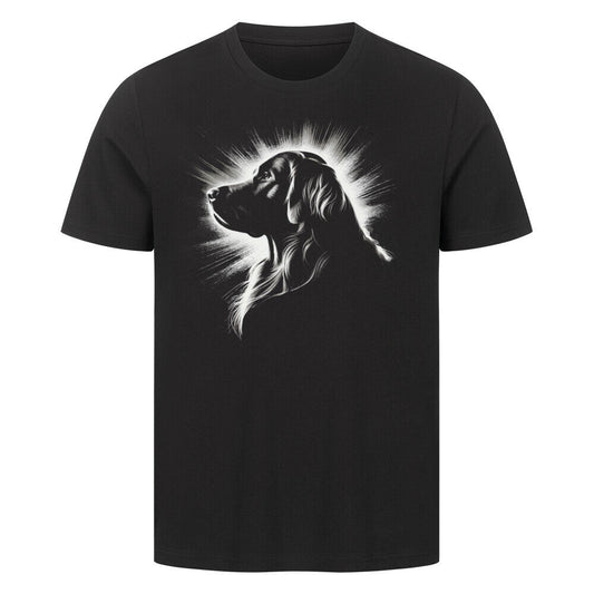 Premium T-Shirt "Flat Coated Retriever Shine" Schwarz – hunde-shirt.de