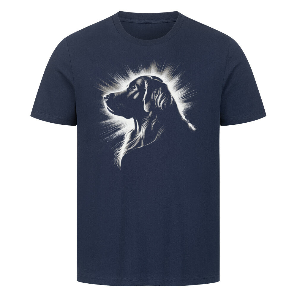 Premium T-Shirt "Flat Coated Retriever Shine" French Navy – hunde-shirt.de