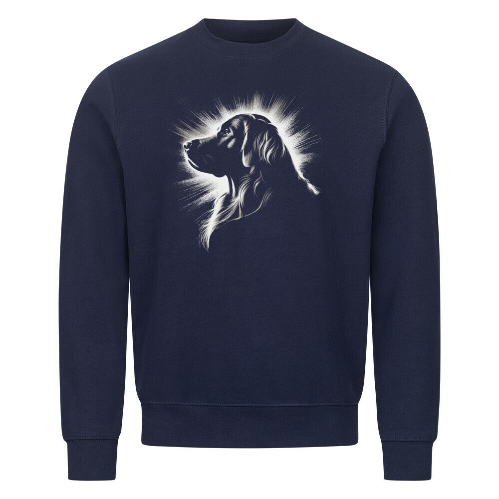 Premium Sweatshirt "Flat Coated Retriever Shine" Navy Blue – hunde-shirt.de