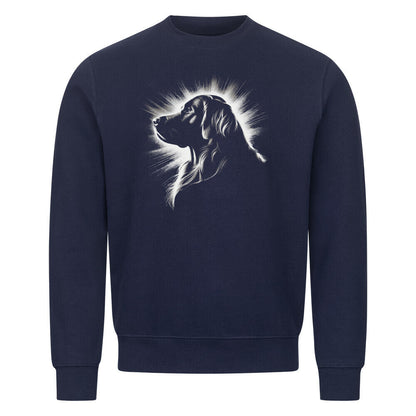 Premium Sweatshirt "Flat Coated Retriever Shine" Navy Blue – hunde-shirt.de