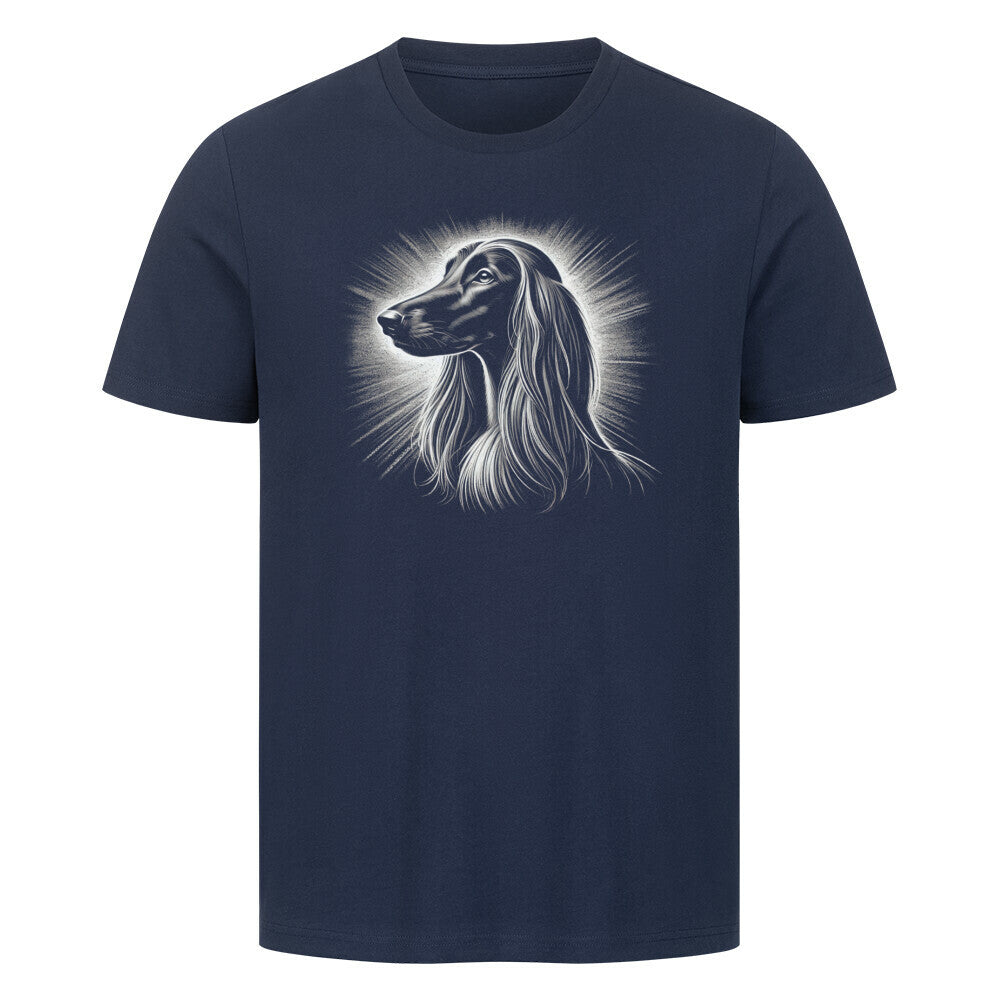 Premium T-Shirt "Afghanischer Windhund Shine" French Navy – hunde-shirt.de