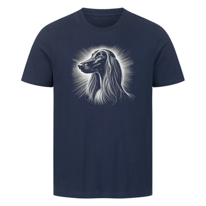 Premium T-Shirt "Afghanischer Windhund Shine" French Navy – hunde-shirt.de