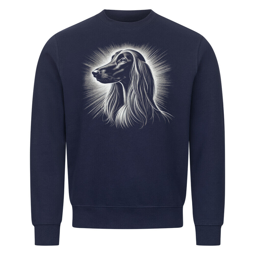 Premium Sweatshirt "Afghanischer Windhund Shine" Navy Blue – hunde-shirt.de