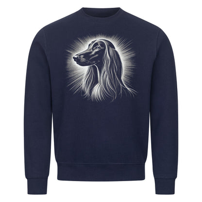 Premium Sweatshirt "Afghanischer Windhund Shine" Navy Blue – hunde-shirt.de