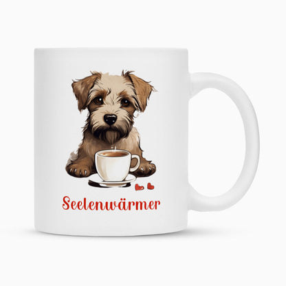 Tasse "Irish Terrier - Seelenwärmer" Weiß – hunde-shirt.de